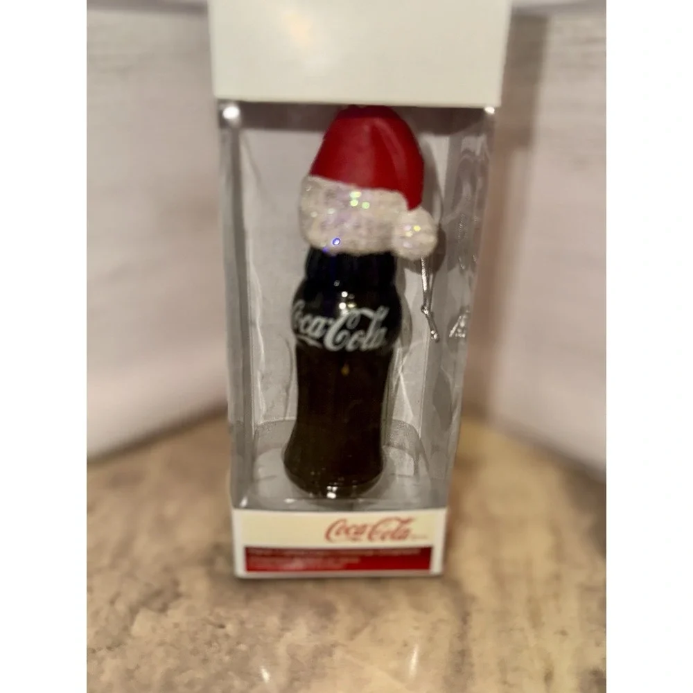 Coca Cola Ornaments 1997 Coke Bottles Set of 2 NIB‎